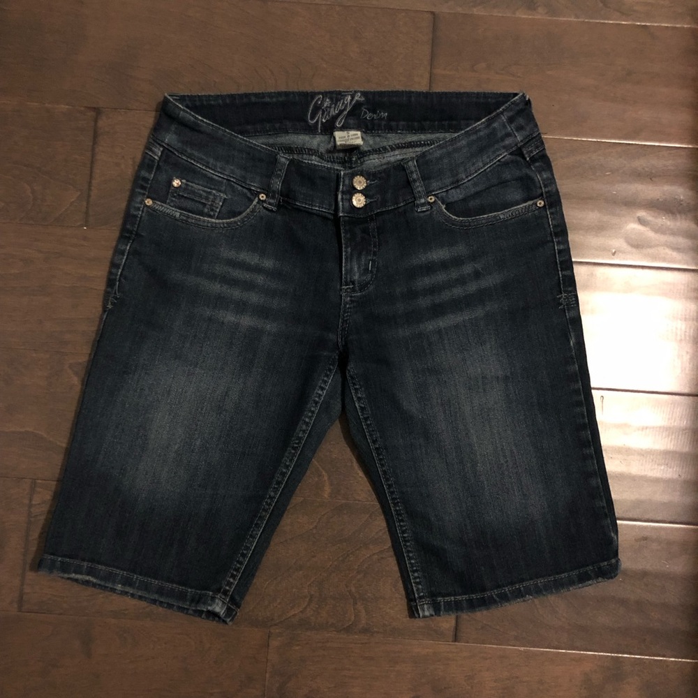 Midi Length Denim Shorts